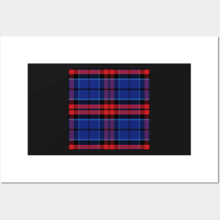 Scottish tartan, black, blue and red Posters and Art